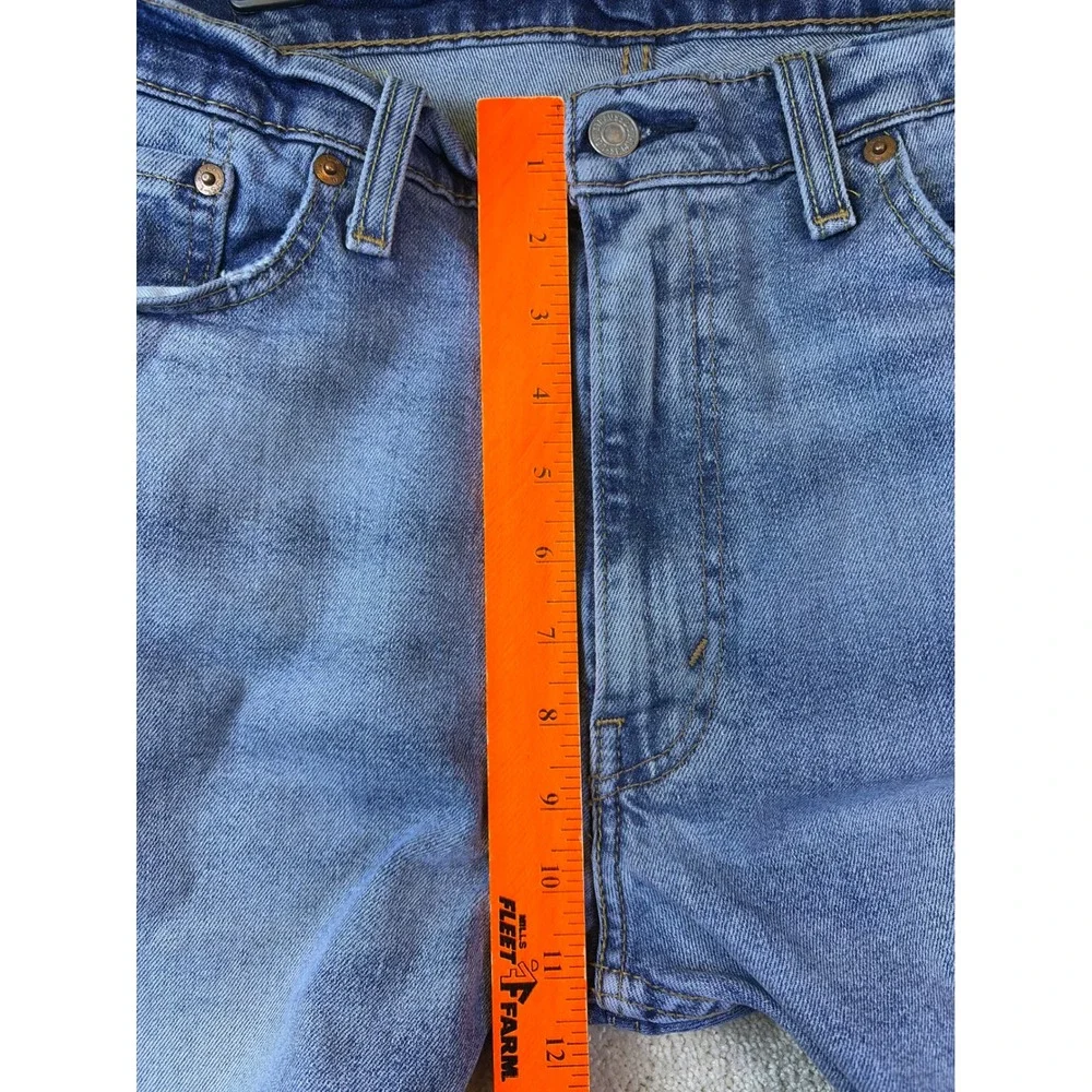 Levi's 513 Slim Straight Jeans Men 36x30 Blue Denim Stretch Workwear Pants